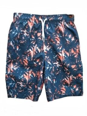 NEW Boy's Tropical Print Swim Trunks